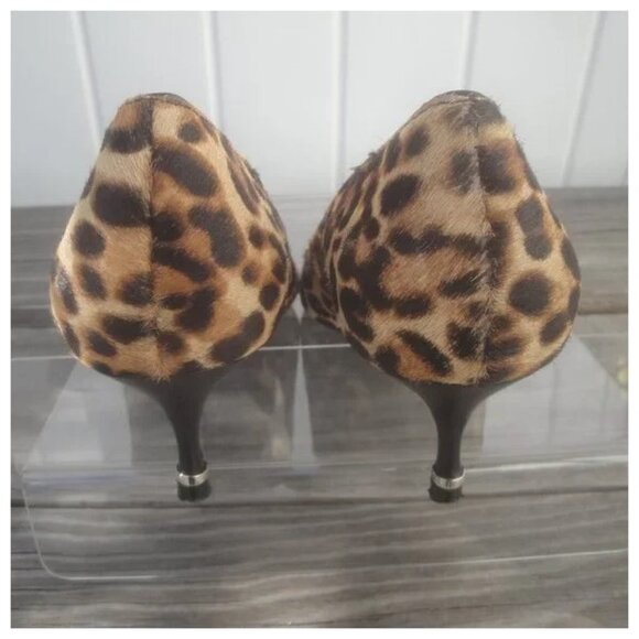 Kenneth Cole New York "Morgan" Leopard Print Kitten Heel Pumps Size 7 M - Picture 6 of 6